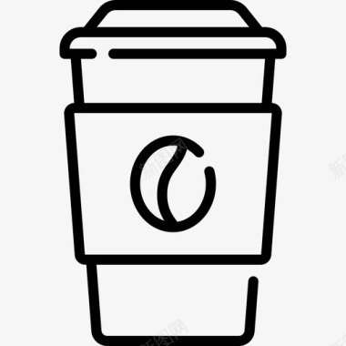 咖啡杯美食49线性图标