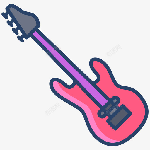 低音吉他乐器53线性颜色svg_新图网 https://ixintu.com 低音 吉他 乐器 线性 颜色