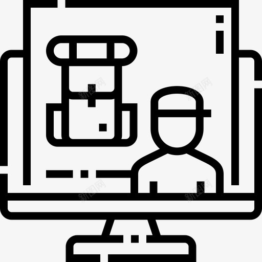 背包客视频博客1直系svg_新图网 https://ixintu.com 背包 视频 博客 直系