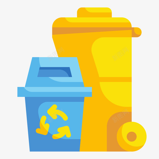垃圾桶清洁148平坦svg_新图网 https://ixintu.com 垃圾桶 清洁 平坦