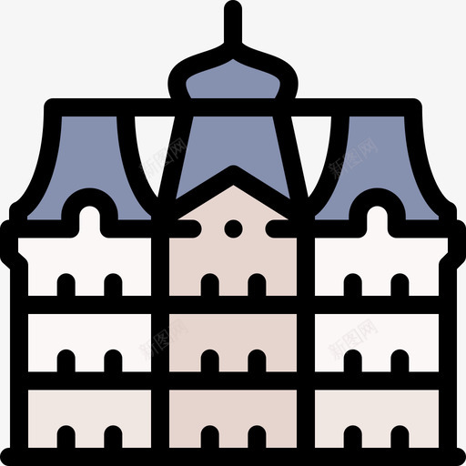 宫殿欧洲10线性颜色svg_新图网 https://ixintu.com 宫殿 欧洲 线性 颜色