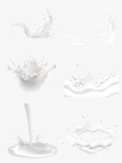 牛奶酸奶奶浪喷溅浪花素材