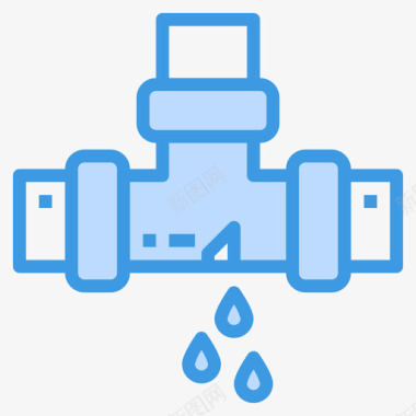 泄漏管道工工具11蓝色图标