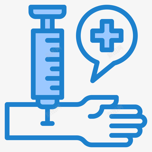 注射器冠状病毒125蓝色svg_新图网 https://ixintu.com 注射器 冠状 病毒 蓝色