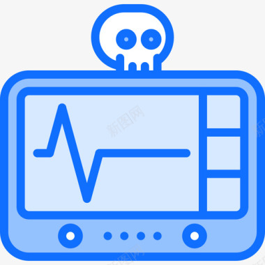心电图葬礼53蓝色图标