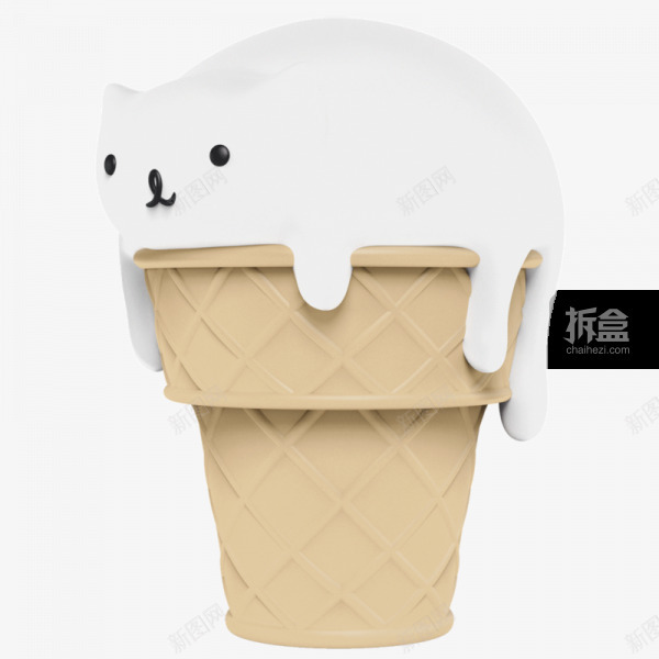 MightyJaxx雪糕猫MEOWLTING软胶公png_新图网 https://ixintu.com 雪糕 软胶