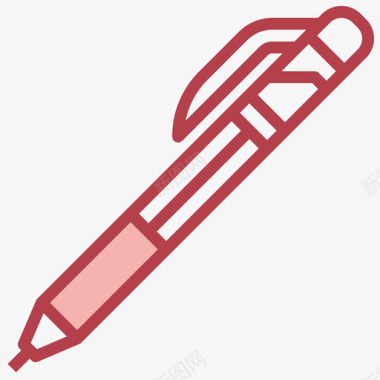 文具红笔123图标