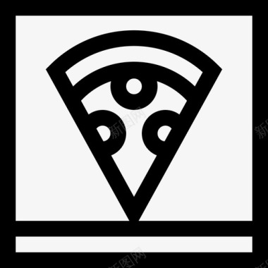 披萨片安全送货直系图标