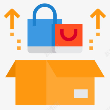 购物购物和电子商务25持平图标