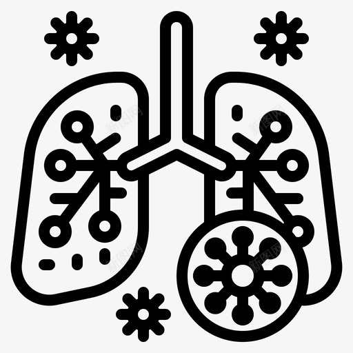 肺冠状病毒123线状svg_新图网 https://ixintu.com 冠状 病毒 线状
