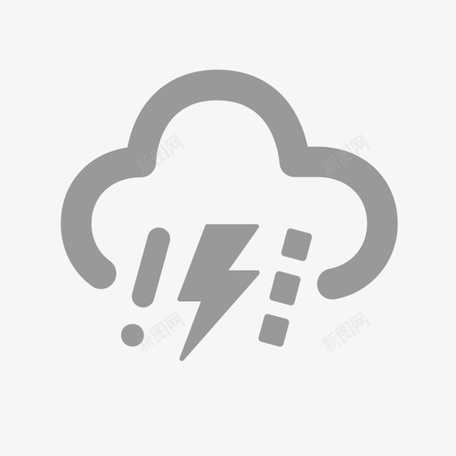 天气雷阵雨伴冰雹svg_新图网 https://ixintu.com 天气 雷阵雨 冰雹