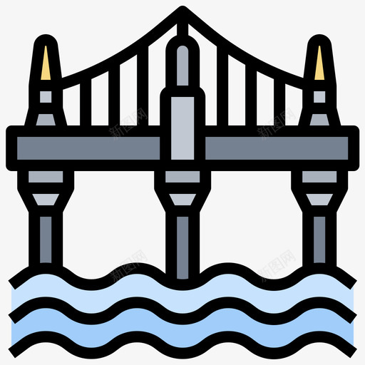 桥梁10号高速公路线形颜色svg_新图网 https://ixintu.com 桥梁 高速公路 线形 颜色