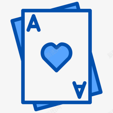 扑克呆在家里39蓝色图标