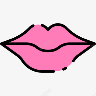 嘴唇妇女节57线性颜色图标