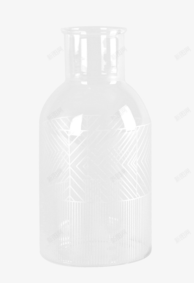 简约北欧黑白贴花透明玻璃花瓶png免抠素材_新图网 https://ixintu.com 简约 北欧 黑白 贴花 透明 玻璃 花瓶
