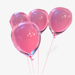 粉色立体果冻气球Moregvey素材