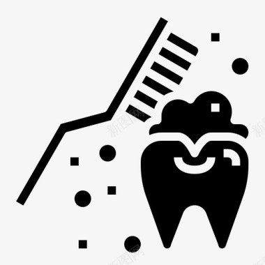 牙刷牙科医生1实心图标