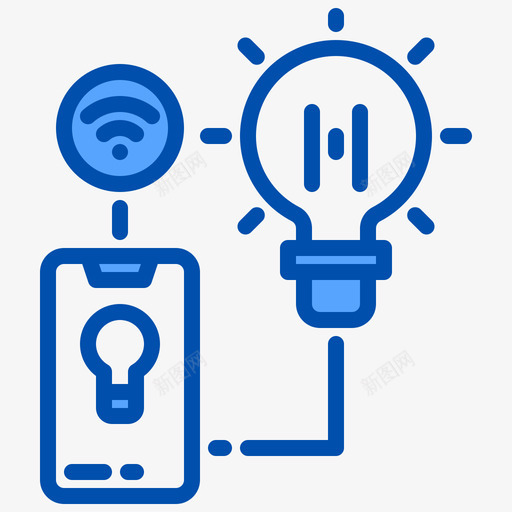 灯光控制物联网156蓝色svg_新图网 https://ixintu.com 灯光 控制 联网 蓝色