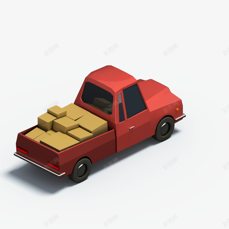 C4D卡通小汽车3D立体模型png免抠素材_新图网 https://ixintu.com 卡通 小汽车 立体 模型