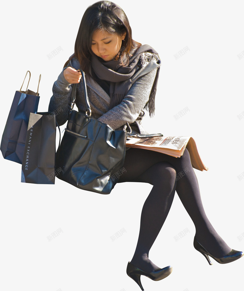 女商人通过手提包去Architexturespng免抠素材_新图网 https://ixintu.com 商人 通过 手提包