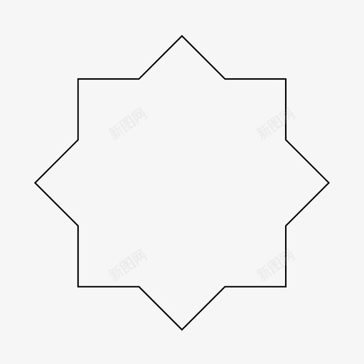 八角星svg_新图网 https://ixintu.com 八角