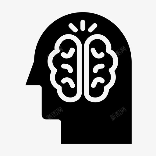 大脑活动大脑过程字形svg_新图网 https://ixintu.com 大脑 活动 过程 字形