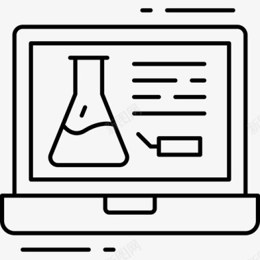 科学报告计算机实验室图标