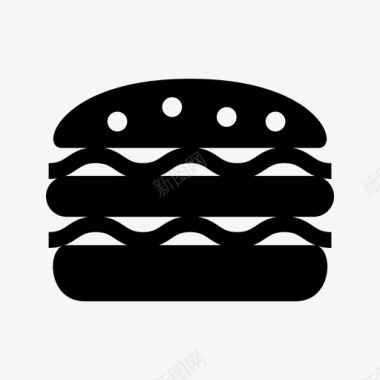 汉堡包快餐固体食物图标