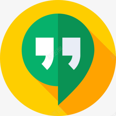 GoogleHangoutsGooglesuite15扁平图标