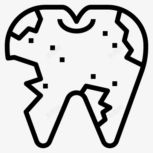 龋齿牙科医生线状svg_新图网 https://ixintu.com 龋齿 牙科 医生 线状