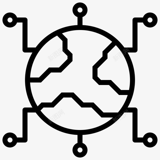 全球地球星球svg_新图网 https://ixintu.com 地球 全球 星球 世界 智慧 城市