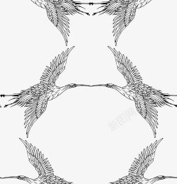 金的卡片线描暗金质感仙鹤叶子纹理卡片底纹AI矢量PS高清图片