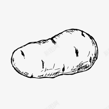 土豆食品手绘图标
