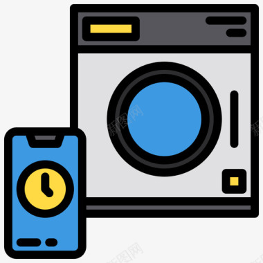 洗衣机物联网155原色图标