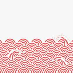 中国风古风水墨祥云山水画山峦云朵红日装饰设计素材