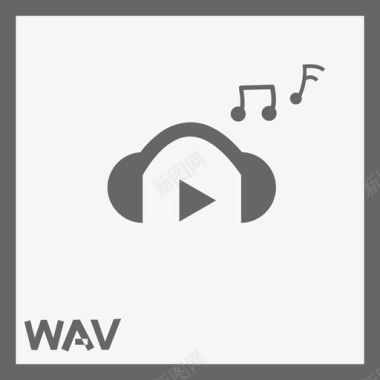 WAV音频文件格式图标
