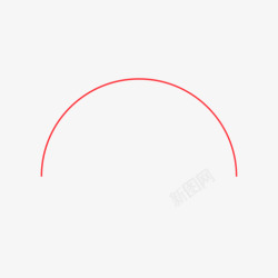 半圆圆环首页半圆环红色高清图片