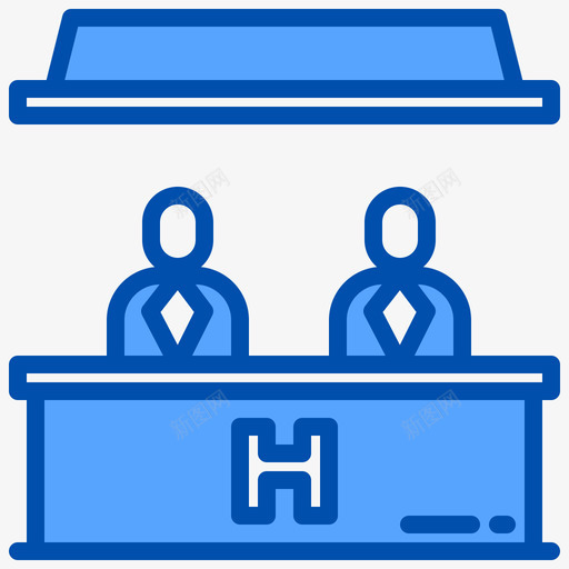 接待员223号酒店蓝色svg_新图网 https://ixintu.com 接待员 酒店 蓝色
