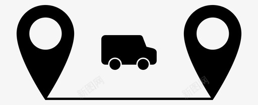 卡车路线行程旅程svg_新图网 https://ixintu.com 卡车 路线 行程 旅程 航程 概念 位置