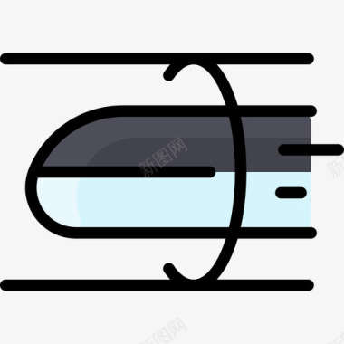 Hyperloop互联网技术29线性颜色图标