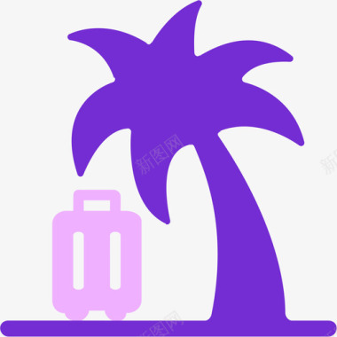 旅行紫粉图标