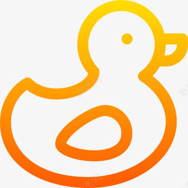 橡胶鸭婴儿160线性颜色图标