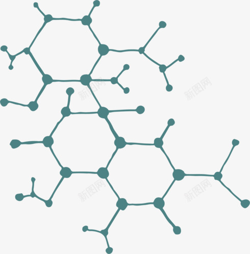 多肽分子分子链png免抠素材_新图网 https://ixintu.com 分子 多肽