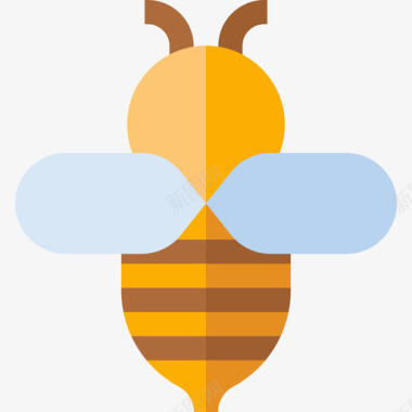 蜜蜂过敏42扁平图标