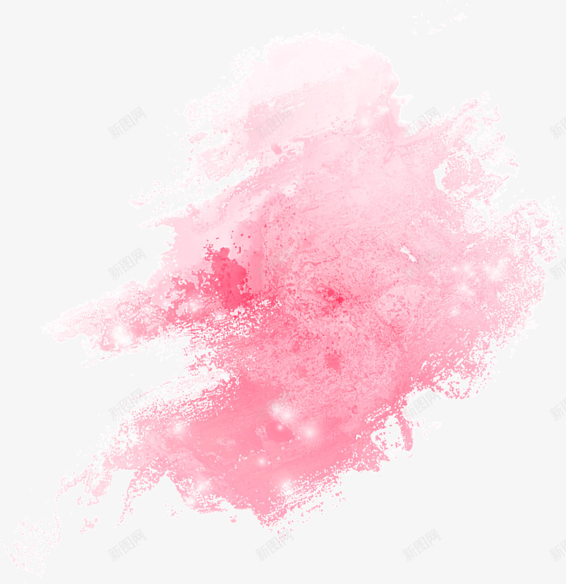 抽象粉色泼墨风格PSDpng免抠素材_新图网 https://ixintu.com 抽象 粉色 泼墨 风格
