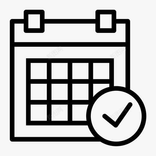 lschedulechecksvg_新图网 https://ixintu.com 已办 任务 已完成 线性