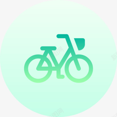 自行车夏季167圆形图标