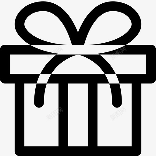 礼物包装盒svg_新图网 https://ixintu.com 礼物 包装盒 线性 扁平 简约 精美 圆润