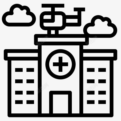 医院91号医院直线型svg_新图网 https://ixintu.com 医院 直线 线型