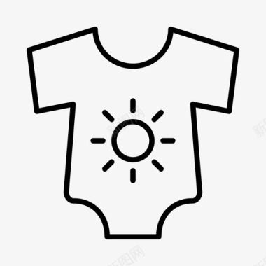 婴儿服装时尚衣橱图标